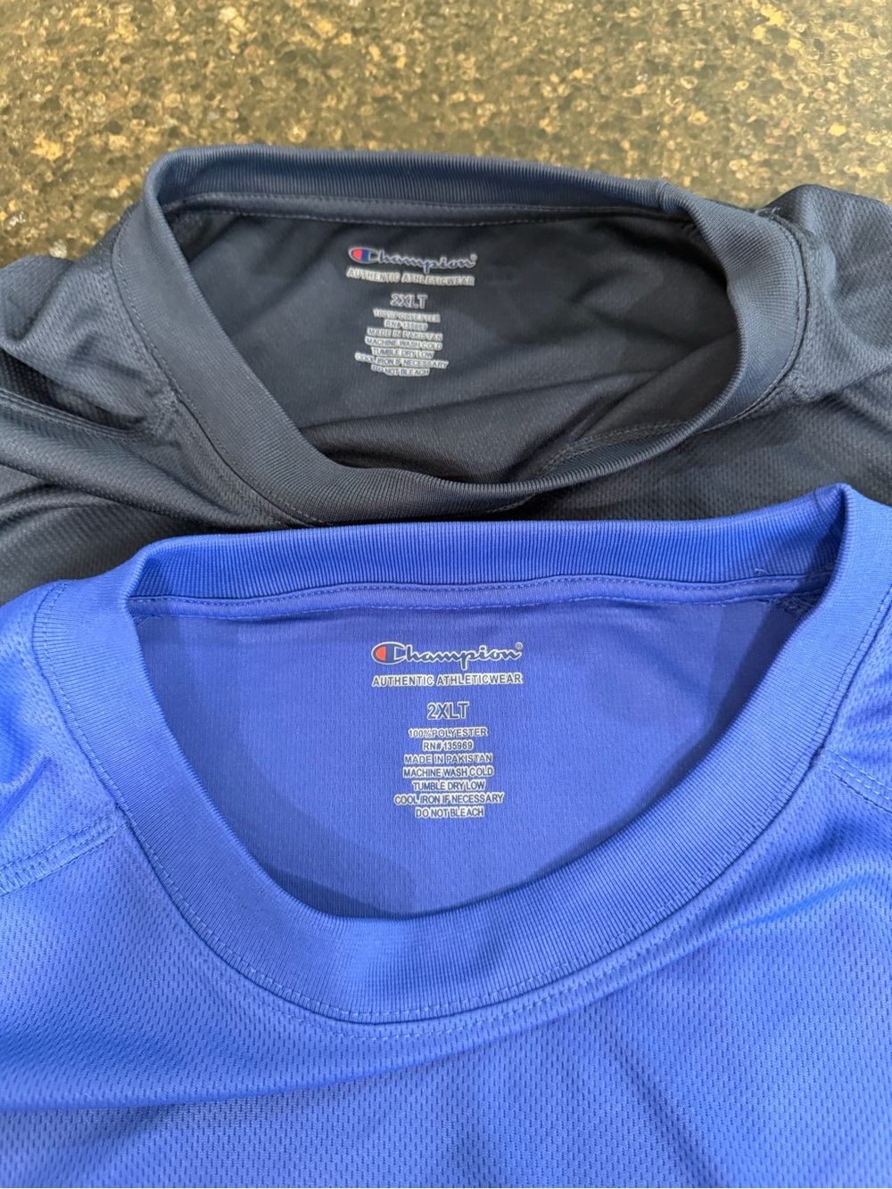 Champion SET BUNDLE LOT Blue White Sleeveless Men’s 2XLT Athletic Tank Shirt